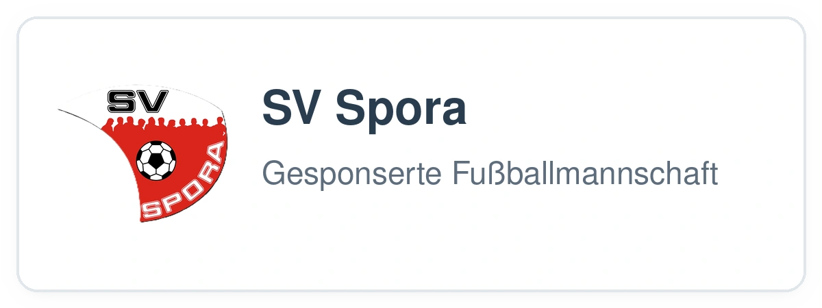 SV Spora – Gesponserte Fußballmannschaft von MW Hausmeister- und Reinigungsservice